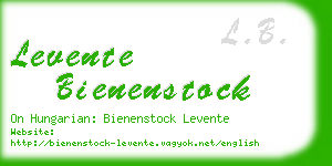 levente bienenstock business card